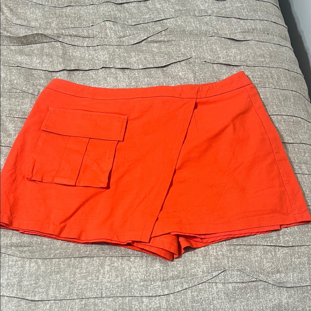 Vibrant Red/Orange Women's Skort